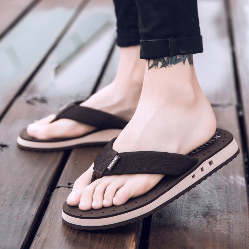 Men's Summer Herringbone Anti-Slip Slippers and Sandals