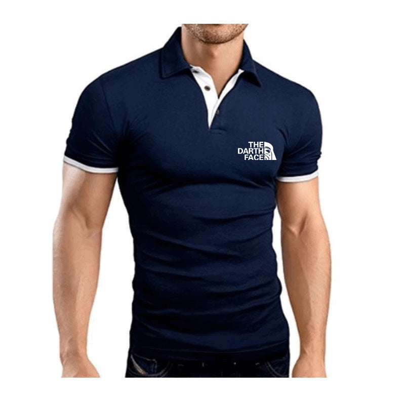 Men's Summer Polo Shirt - Breathable Patterned Tee