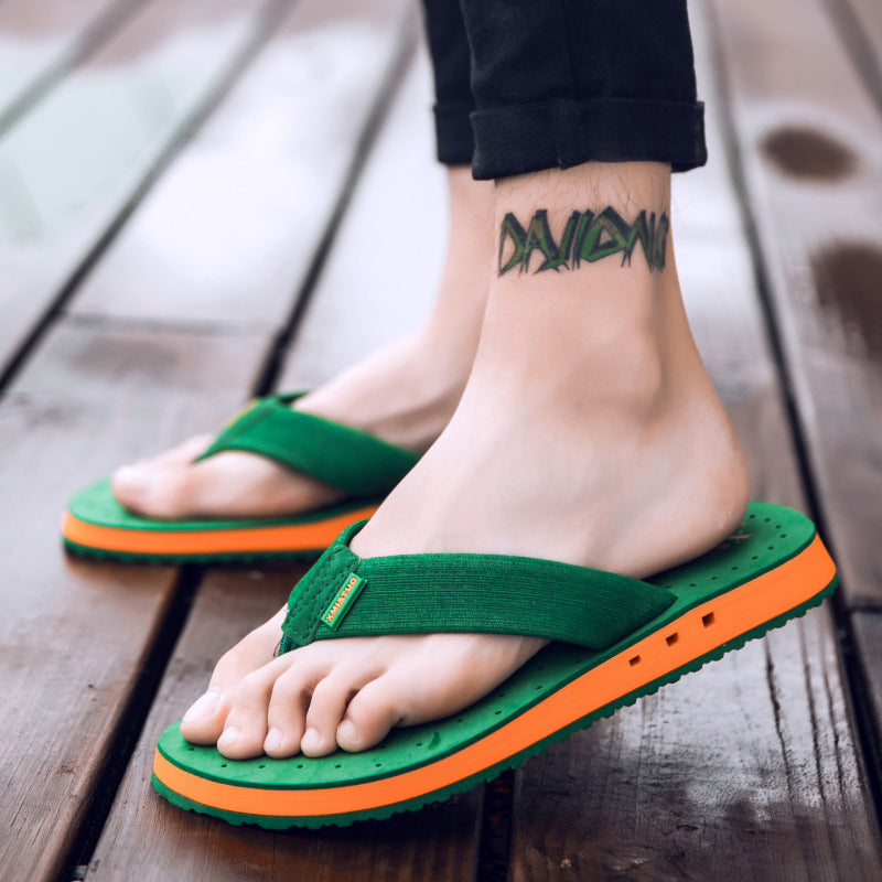 Men's Summer Herringbone Anti-Slip Slippers and Sandals