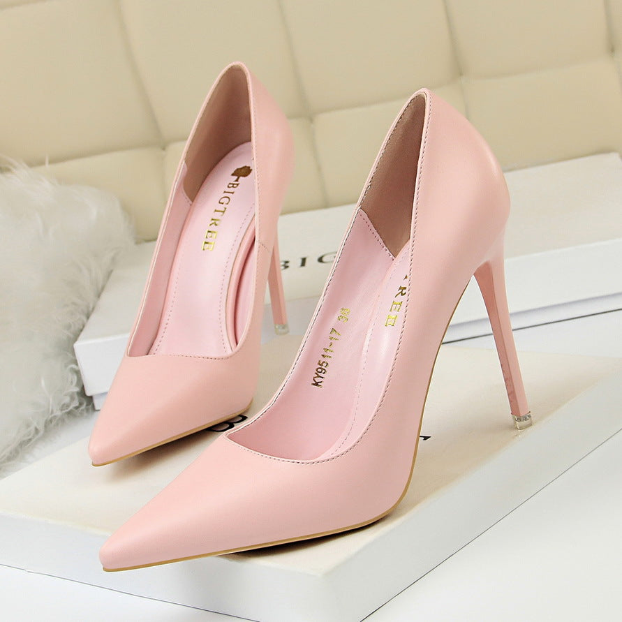 9511-17 Korean Style Slim High Heel Women's Shoes