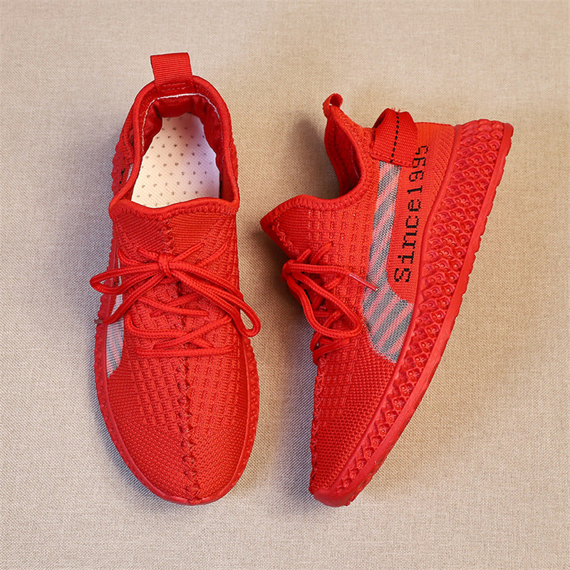 Women's Athletic Sneakers, Knitted Flyknit Shoes