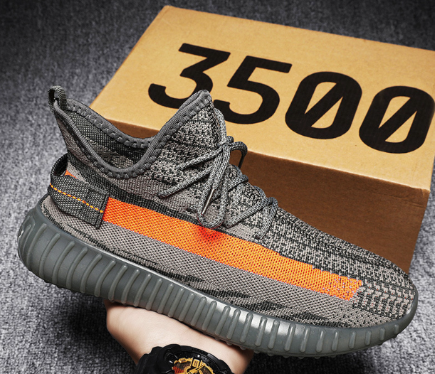 Yeezy 350 V2 Black and White Star Sneakers