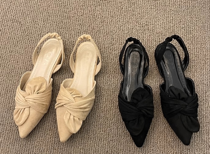 Flat Bottom Bow-Knot Pointed Toe Women's Shoes
