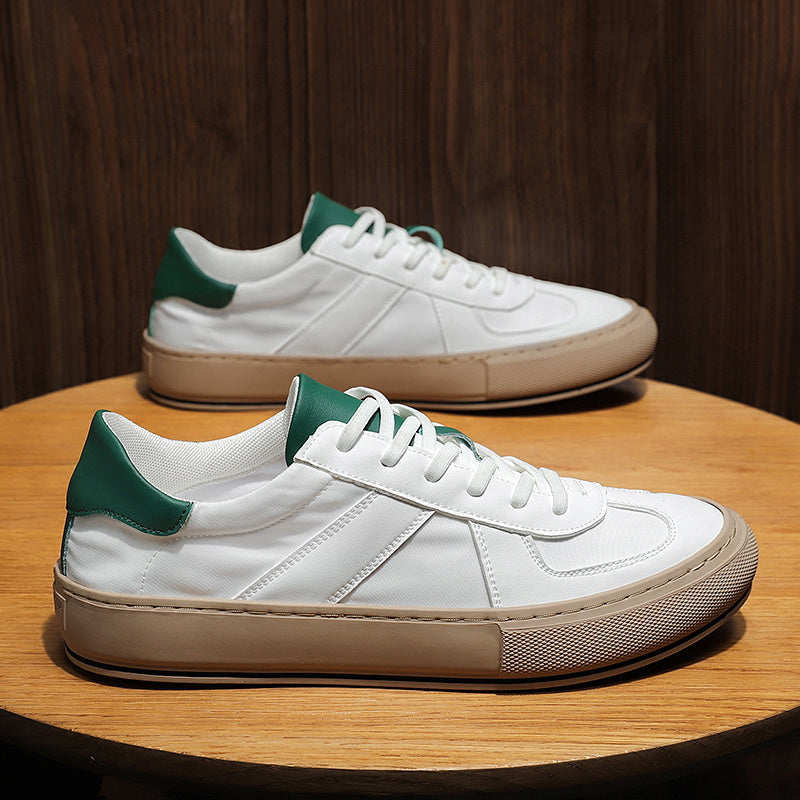 2022 Men's Casual White Leather Vulcanized Sneakers