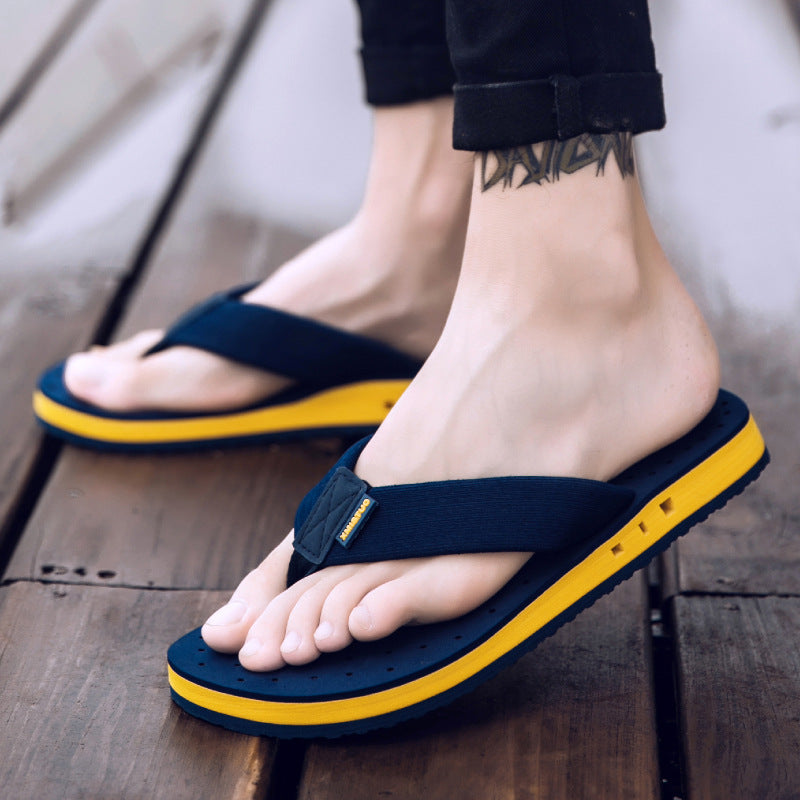Men's Summer Herringbone Anti-Slip Slippers and Sandals