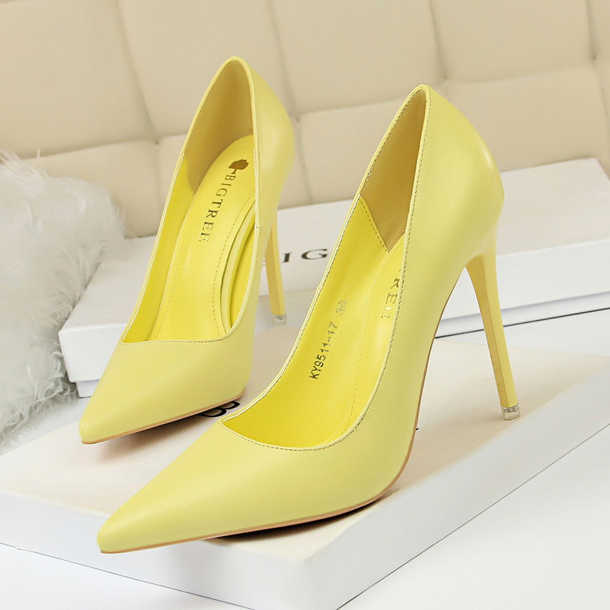 9511-17 Korean Style Slim High Heel Women's Shoes