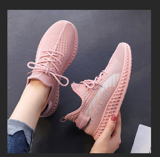 Women's Athletic Sneakers, Knitted Flyknit Shoes