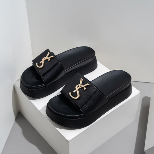 Women’s Fashion Thick-Soled Leather Sandals 2024