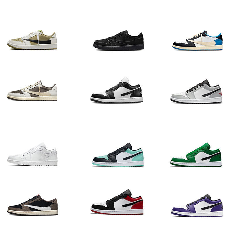 AJ1 Low Golf Black White Leather Sneakers (Authentic)