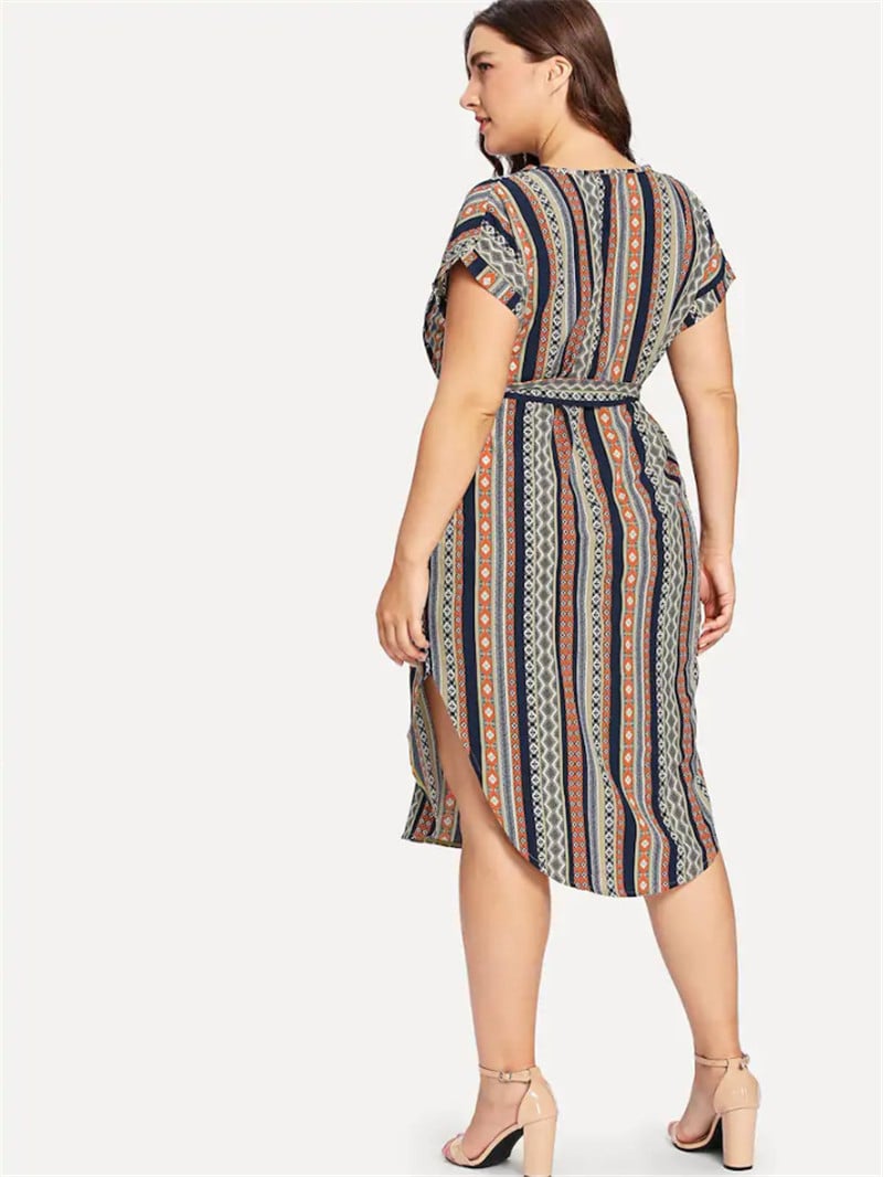 Plus Size Women’s Fashion Print Dress L-4XL