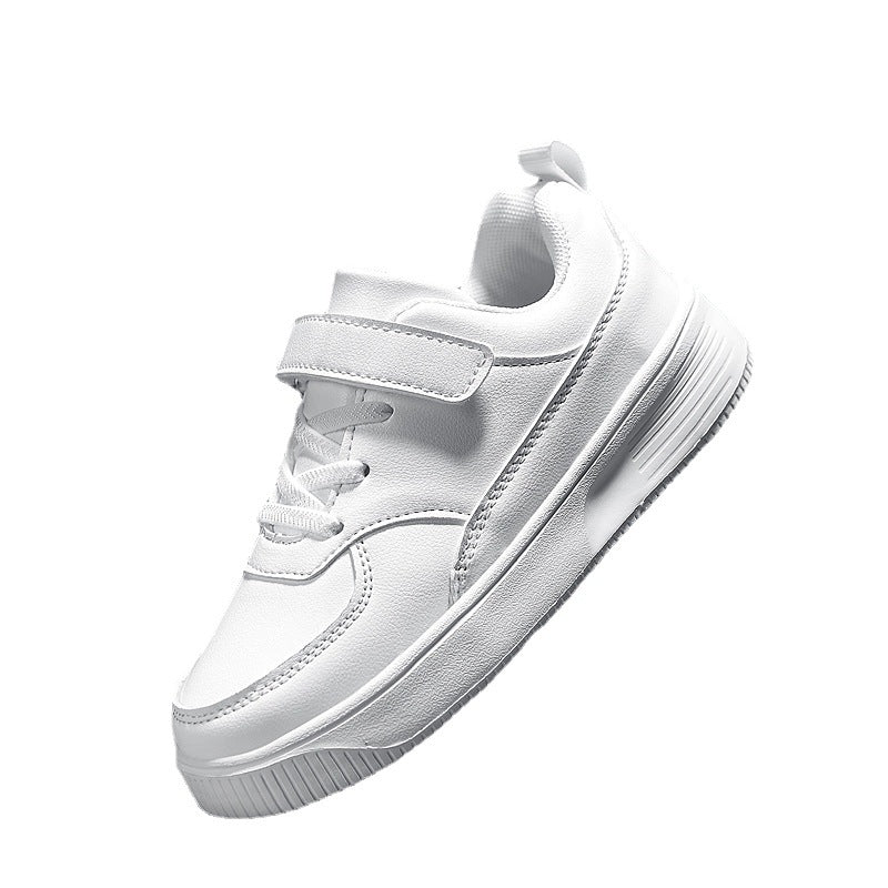 Campus Waterproof White Leather Sneakers for Kids