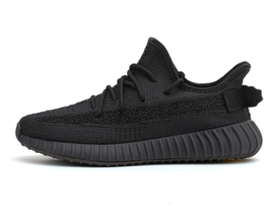 Yeezy 350 V2 Black and White Star Sneakers