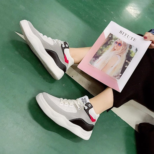 Trendy High-Top Women's Sneakers with Fur Lining