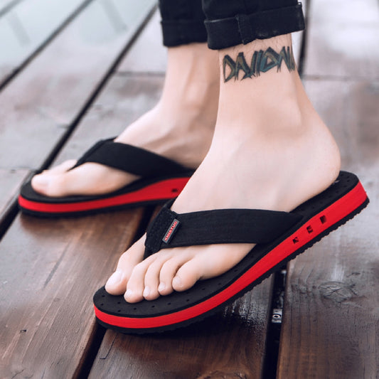 Men's Summer Herringbone Anti-Slip Slippers and Sandals