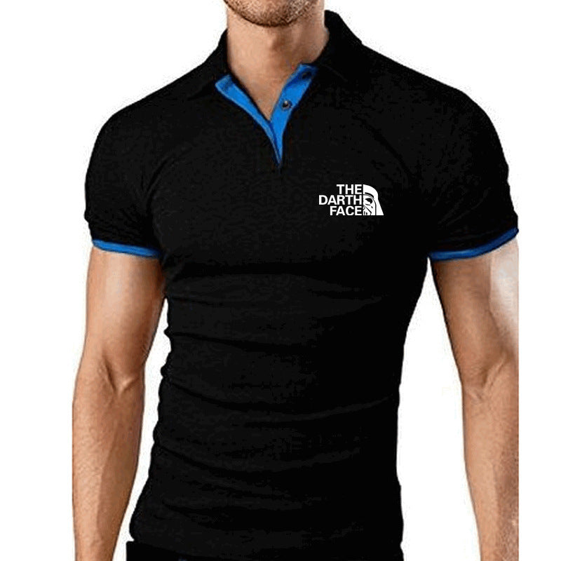 Men's Summer Polo Shirt - Breathable Patterned Tee