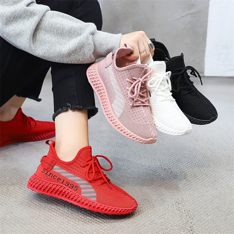 Women's Athletic Sneakers, Knitted Flyknit Shoes