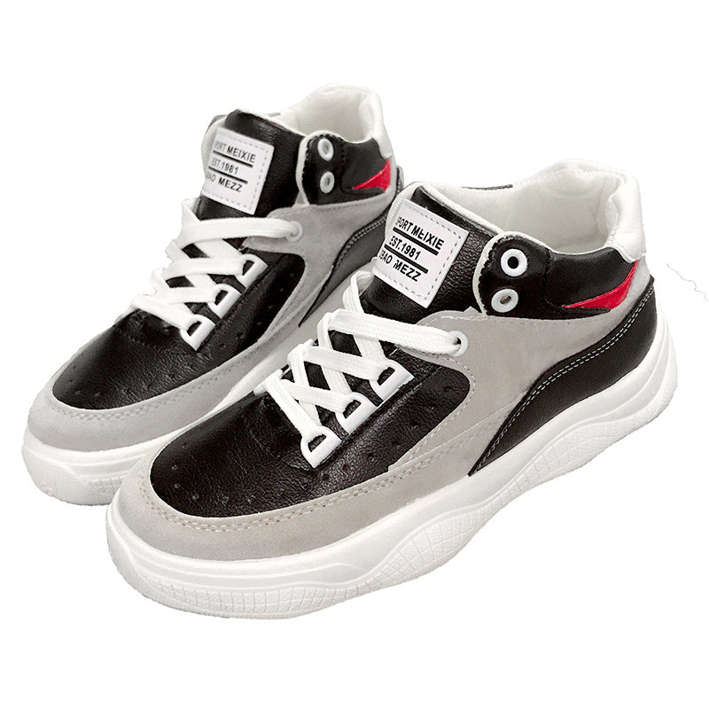 Trendy High-Top Women's Sneakers with Fur Lining