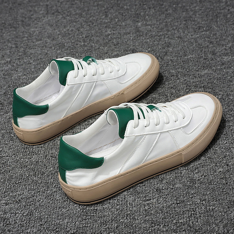 2022 Men's Casual White Leather Vulcanized Sneakers
