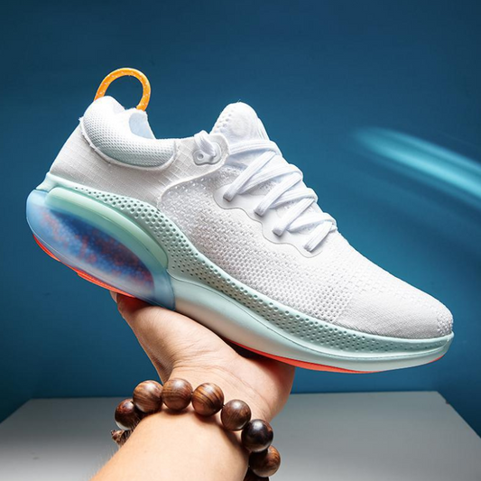 Men's Breathable Mesh Trainers - Trendy Lace Up Running Shoes