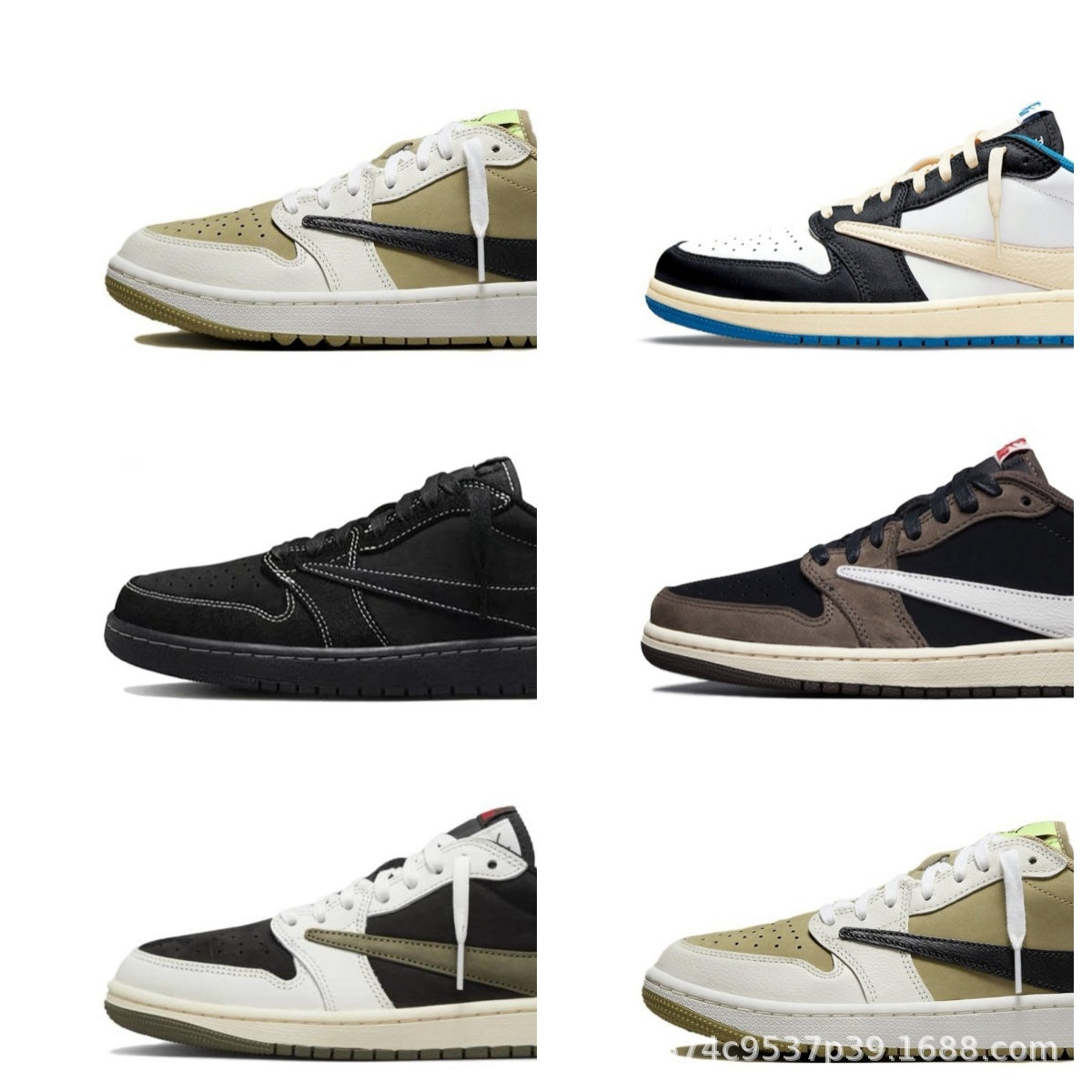 AJ1 Low Golf Black White Leather Sneakers (Authentic)
