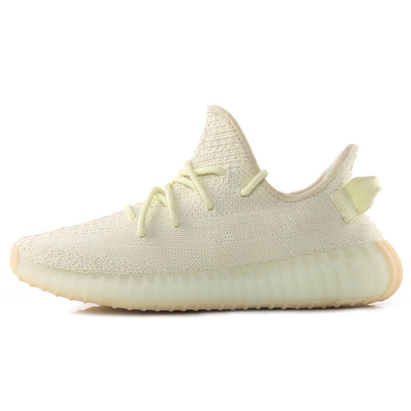 Yeezy 350 V2 Authentic Women's Sneakers (White & Yellow)