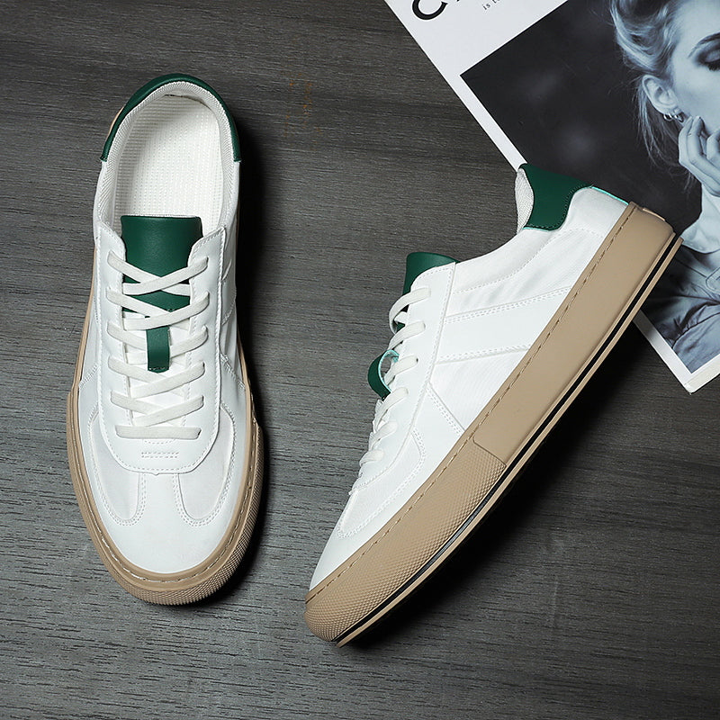 2022 Men's Casual White Leather Vulcanized Sneakers